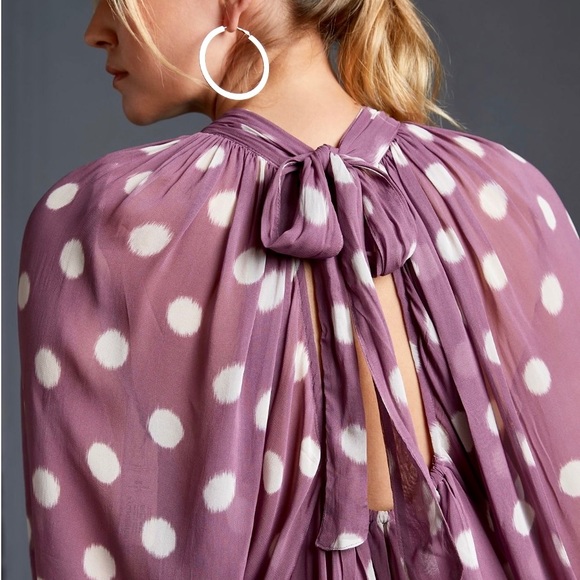 Sold .Anthropologie long sleeve Sheer Dress NWT - Picture 8 of 16